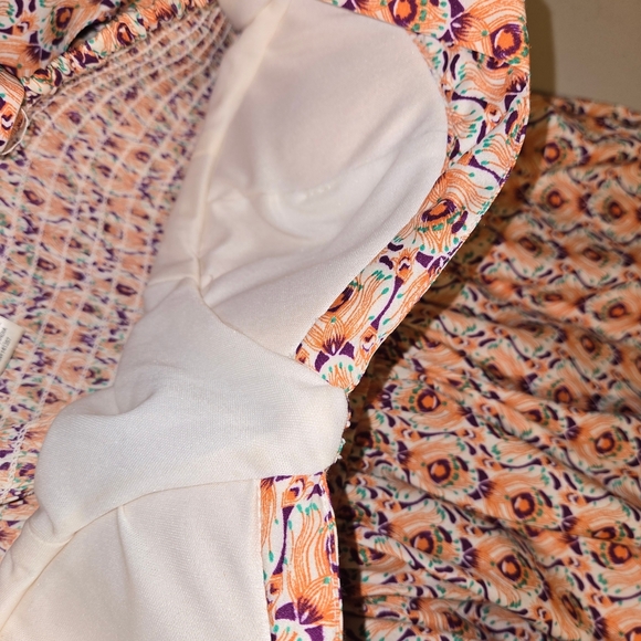 Floral Cami Dress in Orange and Purple - Picture 4 of 6